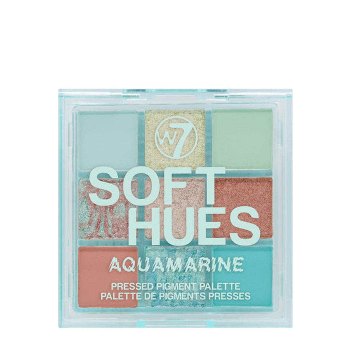 W7 Soft Hues Pressed Pigment Palette Aquamarine