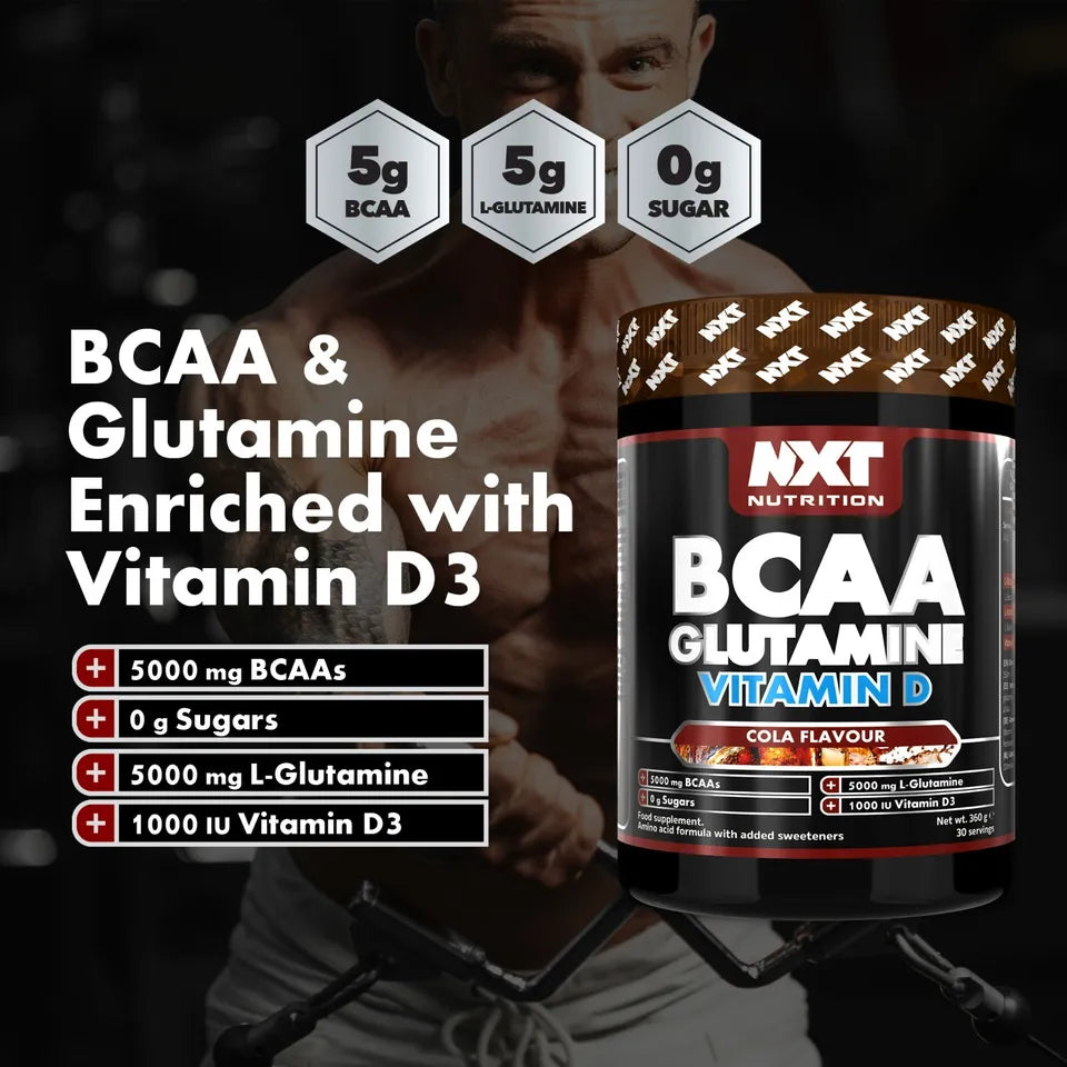 NXT BCAA, Glutamine & Vitamin D 360g