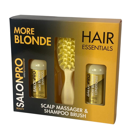 Salon Pro More Blonde Scalp Massager & Shampoo Brush Set