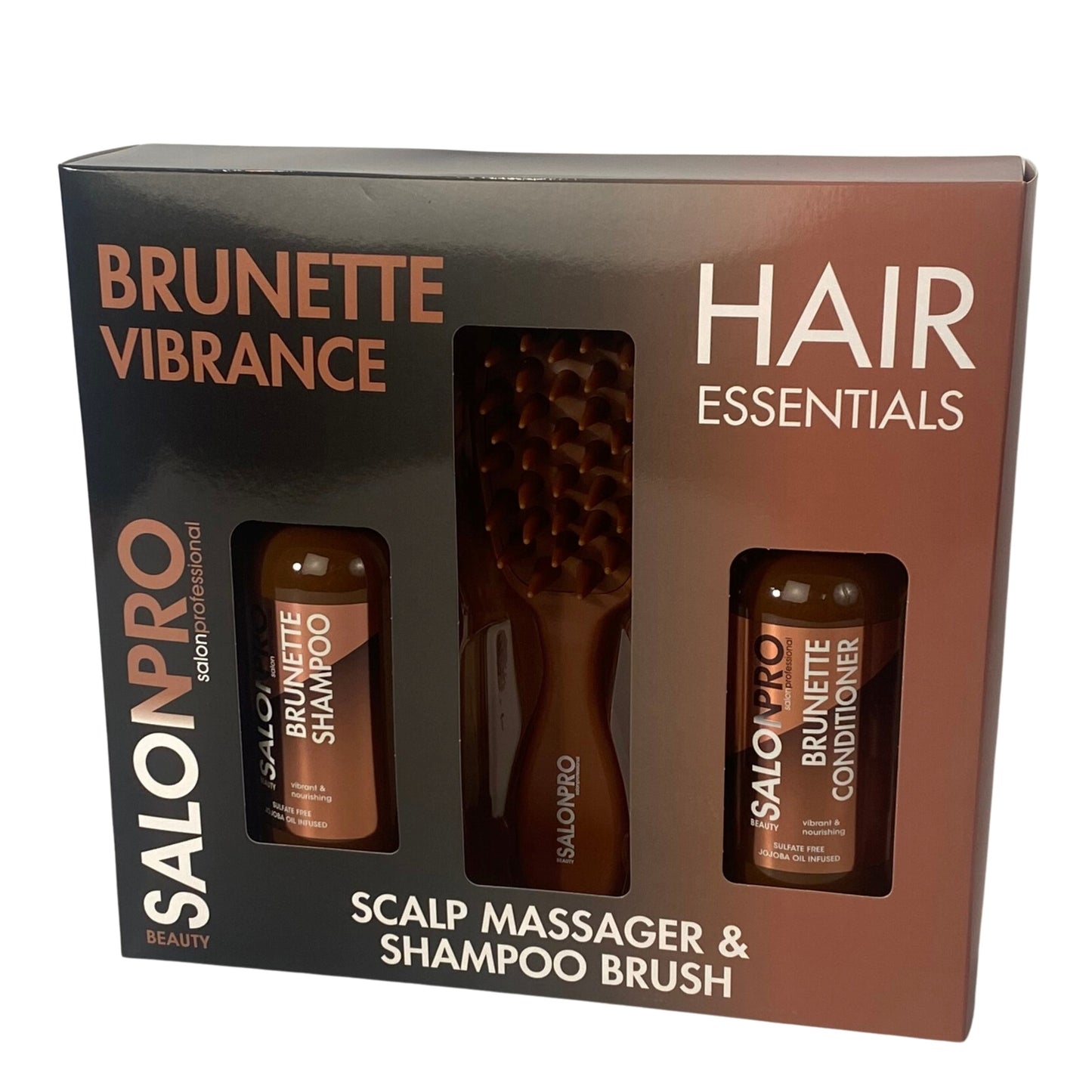 Salon Pro Brunette Scalp Massager & Shampoo Brush Set