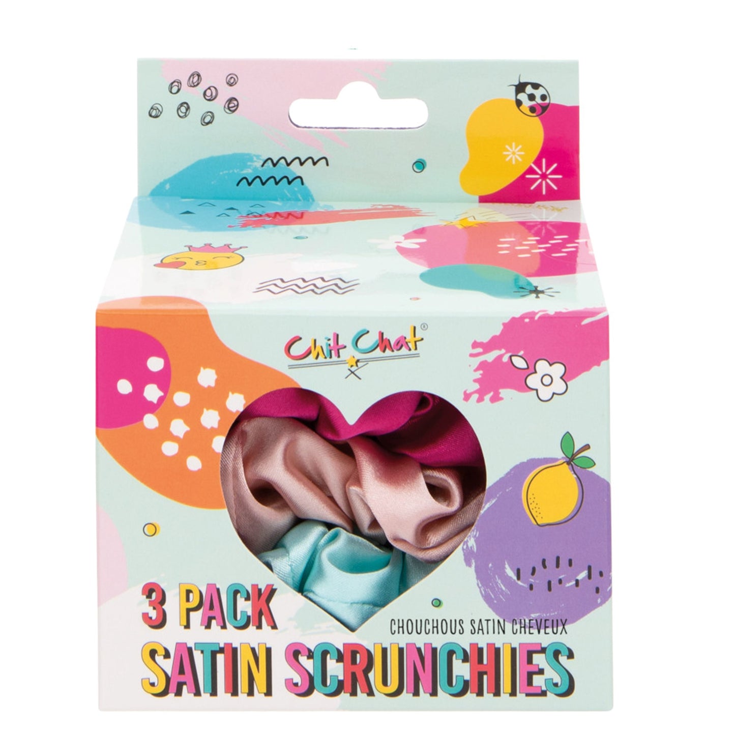 Technic Chit Chat 3 Pack Satin Scrunchies