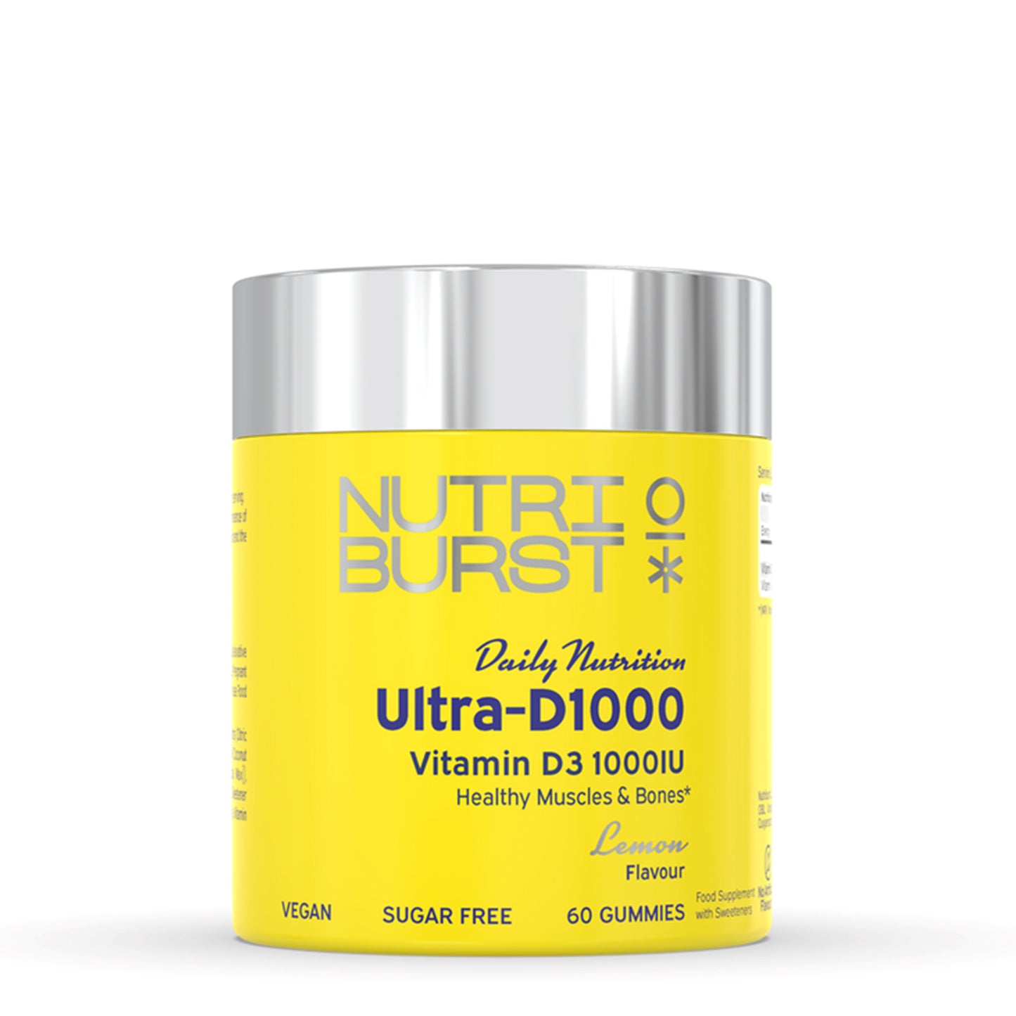 NutriBurst Ultra D3 1000 IU x 60 Lemon Gummies